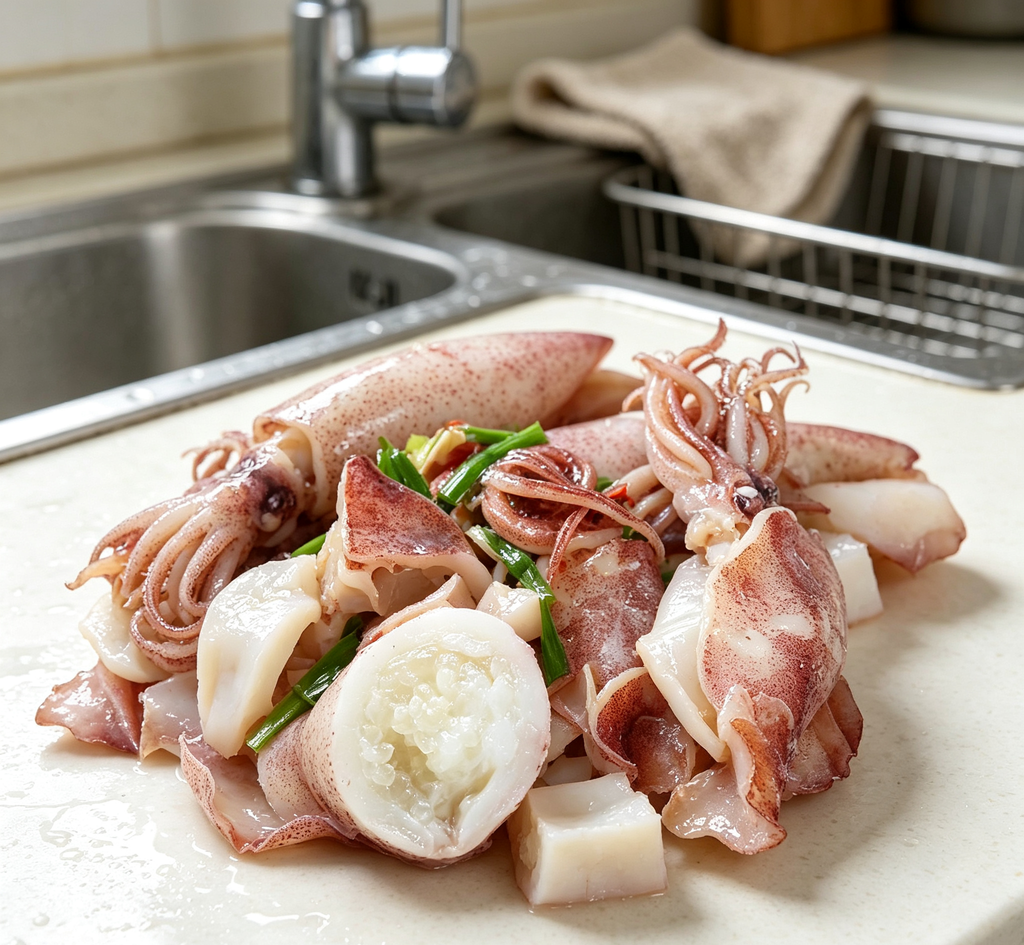 Fresh Raw Squid