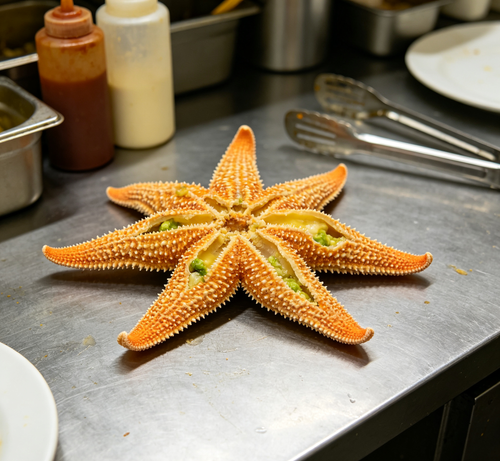 Fresh Edible Starfish with Roe