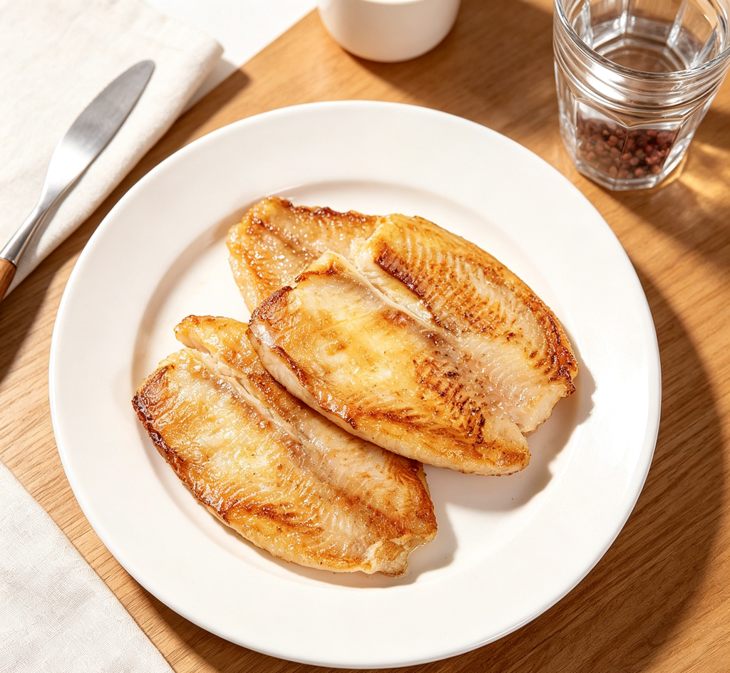 Golden Pan-Seared Tilapia Fillets